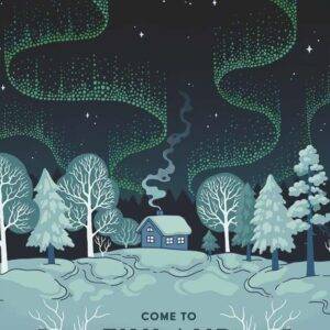 Northern Lights over the cottage - Magnet