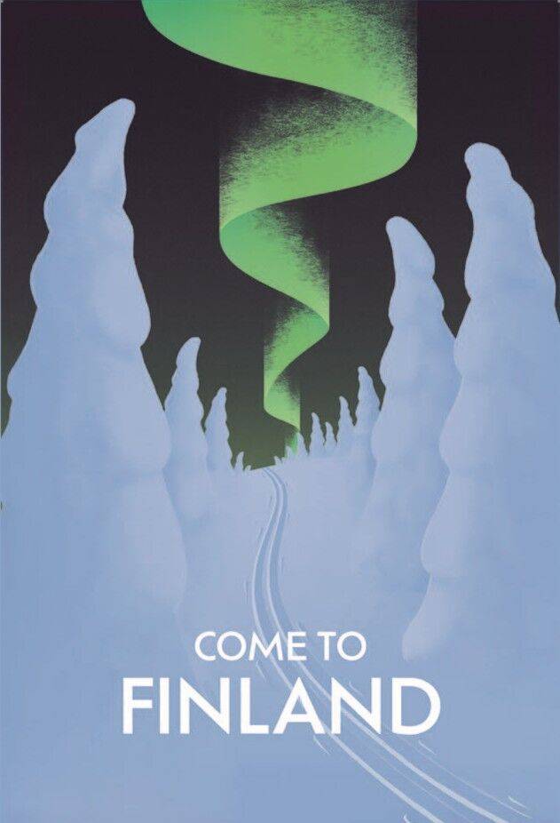 Ski under Auroras - Magnet