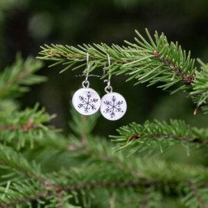 Earrings with Sámi symbol - Snow Crystal