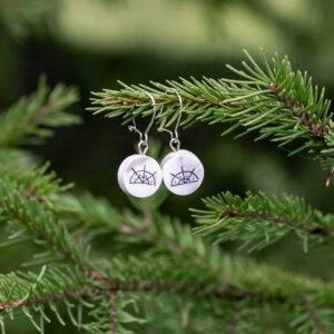 Earrings with Sámi symbol - Moon