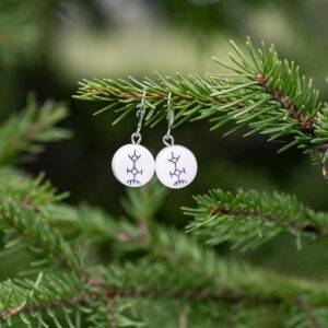 Earrings with Sámi symbol - Sun