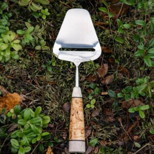 Cheese Slicer - reindeer antler and Curly Birch